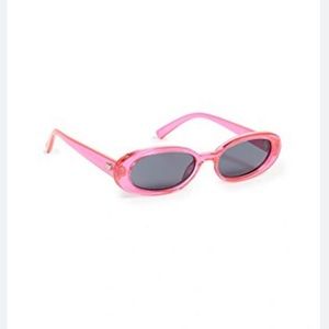 Le Specs Outta Love pink sunglasses